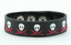 Skull sword black-white-red small stripes & checker