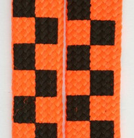 Check orange L check shoelace