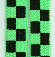Check green L check shoelace