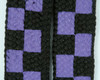 Check purple L check shoelace