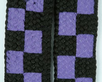 Check purple L check shoelace
