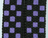 Check purple S check shoelace
