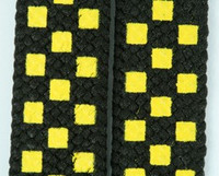 Check yellow S check shoelace