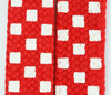 Check red-white S check shoelace