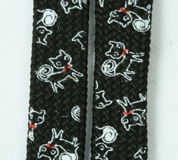 Cat body black S animal shoelace