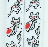 Cat body white L animal shoelace
