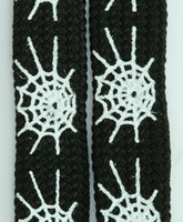 Spiderweb lines black-white animal shoelace