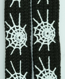 Spiderweb lines black-white animal shoelace