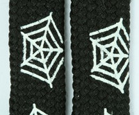 Spiderweb squared black animal shoelace