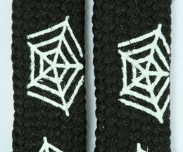 Spiderweb squared black animal shoelace