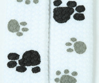 Steps white-grey-black animal shoelace