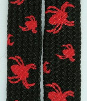 Spider black-red animal shoelace
