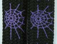 Spiderweb lines black-purple animal shoelace