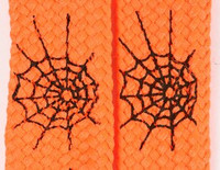 Spiderweb lines orange animal shoelace