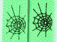 Spiderweb lines green animal shoelace