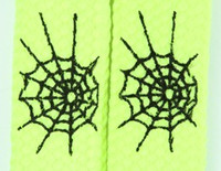 Spiderweb lines yellow animal shoelace