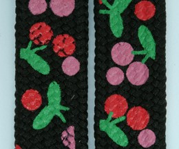 Cherry black-pink mix shoelace