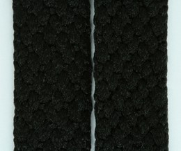 Plain black mix shoelace