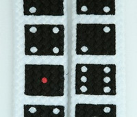 Dice white mix shoelace