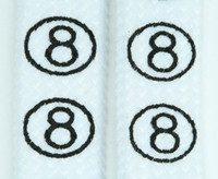 8 ball white mix shoelace