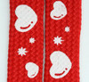 Heart star red-white mix shoelace