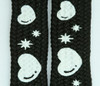 Heart star black-white mix shoelace