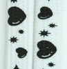Heart star white-black mix shoelace