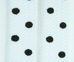 Dot white-black mix shoelace