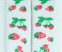 Strawberry S white mix shoelace