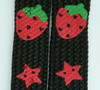 Strawberry star black-red mix shoelace