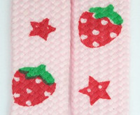 Strawberry star pink-red mix shoelace