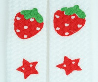 Strawberry star white-red mix shoelace