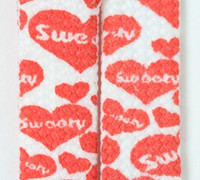 Heart white-red sweet mix shoelace