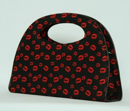 Lips black-red hand bowling bag