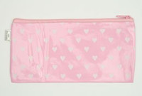 Heart L pink mix cosmetic bag