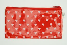 Heart red mix cosmetic bag
