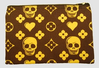 Brown mix cosmetic bag