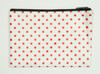 Dot white-red mix cosmetic bag