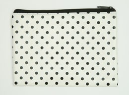 Dot white-black mix cosmetic bag