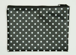 Dot black-white mix cosmetic bag