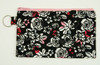 Rose leave black-pink mix cosmetic bag
