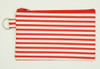 Stripe H red mix cosmetic bag