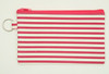 Stripe H pink mix cosmetic bag