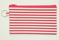 Stripe H pink mix cosmetic bag