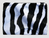 Zebra black-white fluffy cosmetic bag
