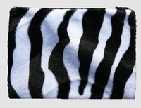 Zebra black-white fluffy cosmetic bag