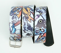 Gun skull card white skull belt