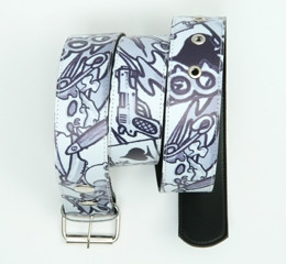 Gun skull card grey skull belt