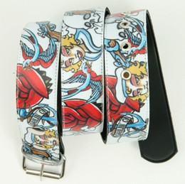 Sailin on white skull belt