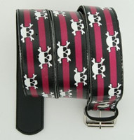 Skull stripe purple skull belt